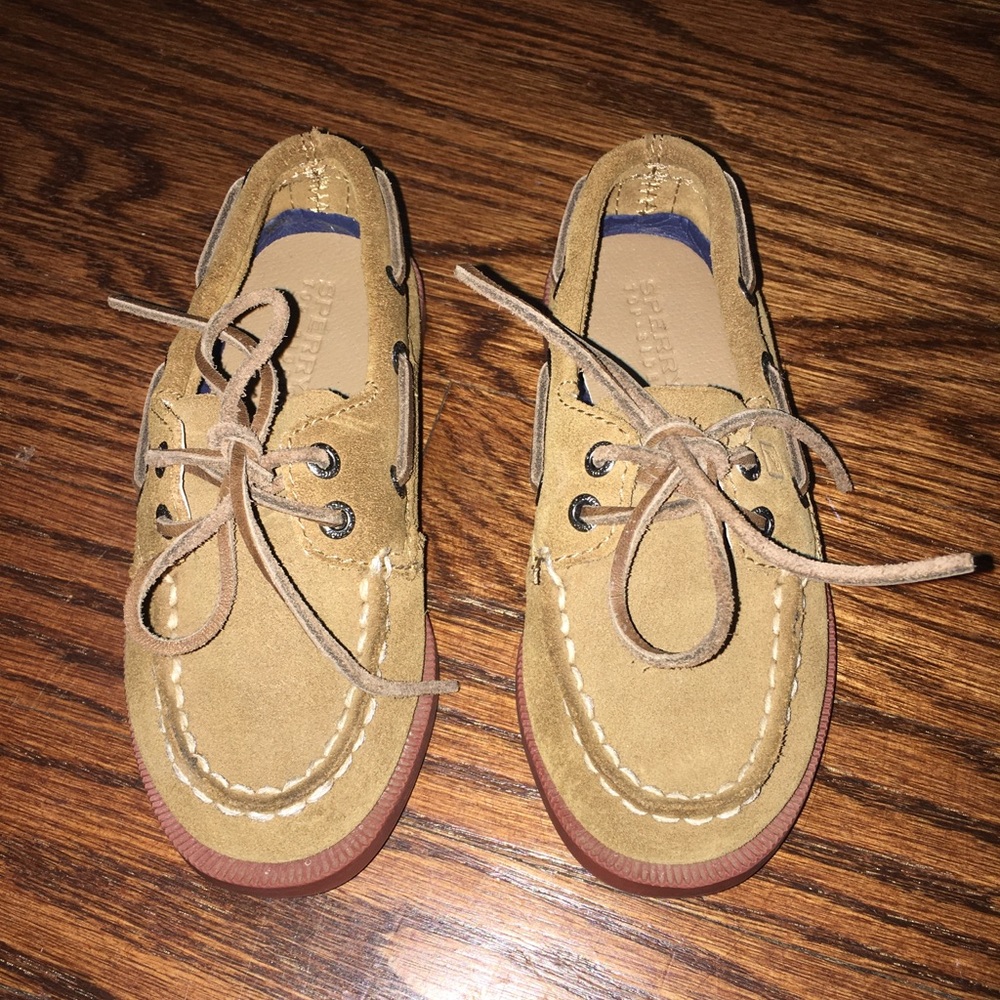 Sperry Tan Suede Boat Shoes